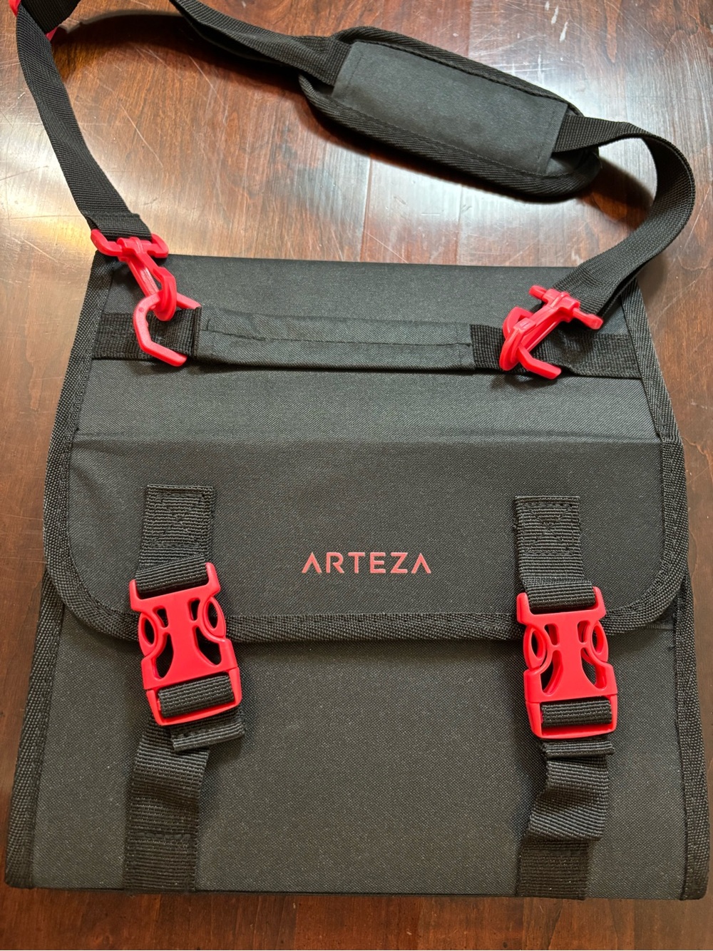 Black Arteza Collapsible Marker Pen Storage with handle and strap and zipper